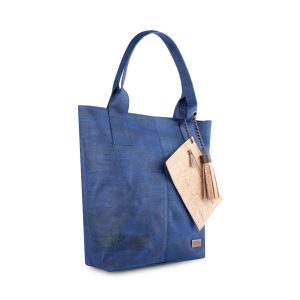 Τσάντα από Vegan φελλό Cork Tote bag Μπλε