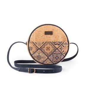 Τσάντα από Vegan φελλό Summer Round Bag Μπλε