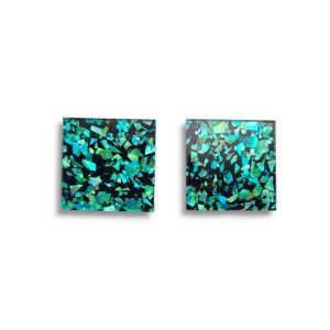 Σκουλαρίκια Plexi glass  Aqua Magellanic Clouds