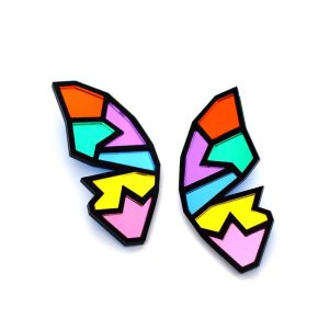 Σκουλαρίκια Plexi glass Butt and fly