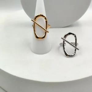 Ατσάλινο Δαχτυλίδι Αφηρημένο Σχήμα