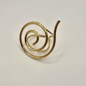 Ατσάλινο Δαχτυλίδι Golden Spiral