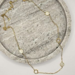 Ατσάλινο Κολιέ Golden Halo