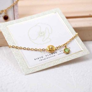 Ατσάλινο Βραχιόλι με BIRTHSTONE  Αύγουστος