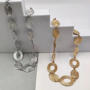 Ατσάλινο Κολιέ Οβάλ