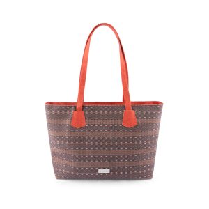 Τσάντα Aztec tote bag red από φελλό