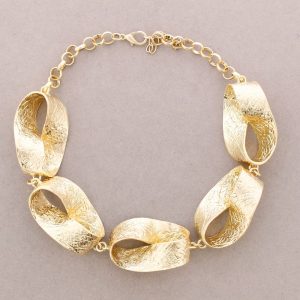 Ατσάλινο Statement Κολιέ με Ογκώδη Κρίκους