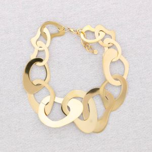 Ατσάλινο chunky κολιέ με κρίκους