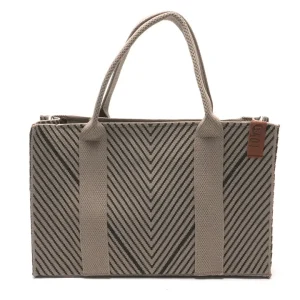 Υφασμάτινη τσάντα Chevron γκρι