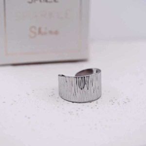 Ατσάλινο Δαχτυλίδι Silver Texture