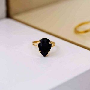 Ατσάλινο Δαχτυλίδι Black Drop 